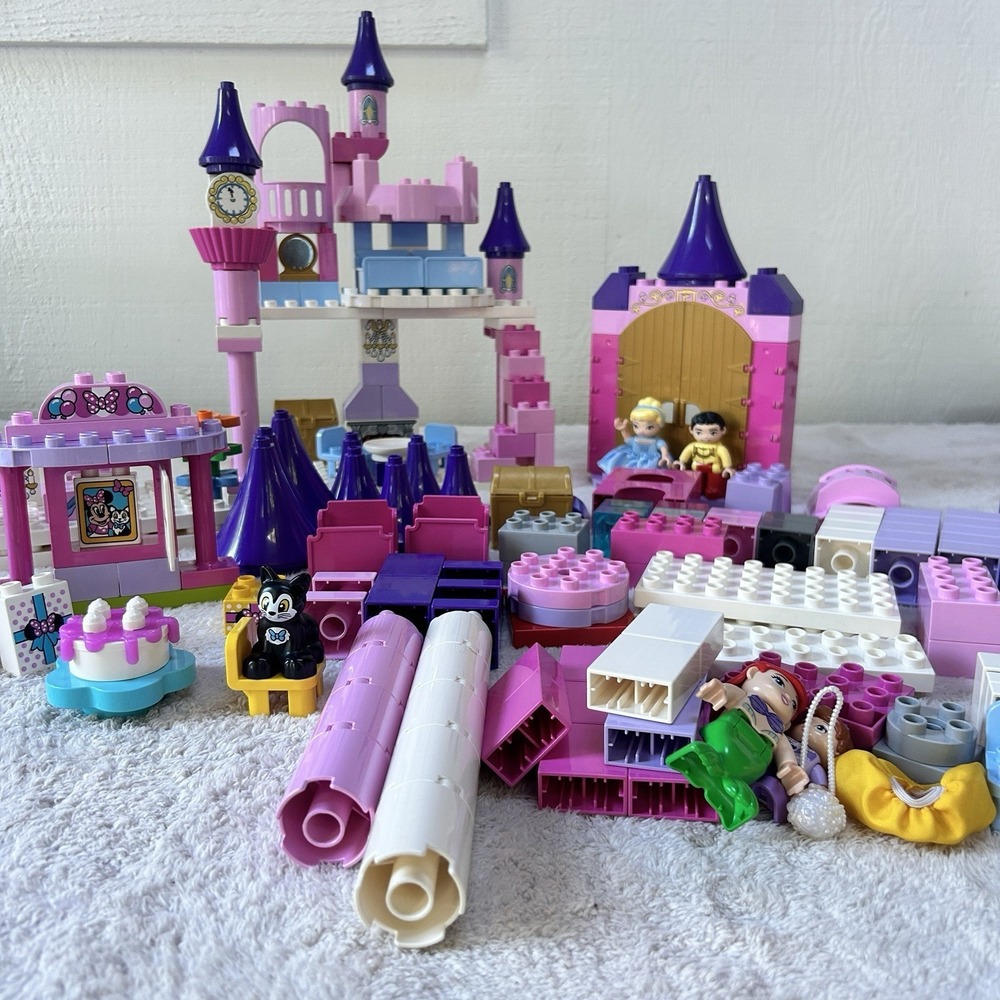 Lego Duplo Sets #6154 Disney Cinderella Castle #10873 Minnie &10595 Sofia READ